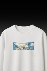 White Wave Embroidered T-Shirt