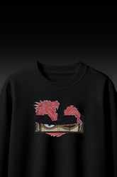 Red Dragon Vision Embroidered Black T-Shirt