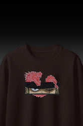 Red Dragon Vision Embroidered Brown T-Shirt