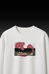 Red Dragon Vision Embroidered White T-Shirt