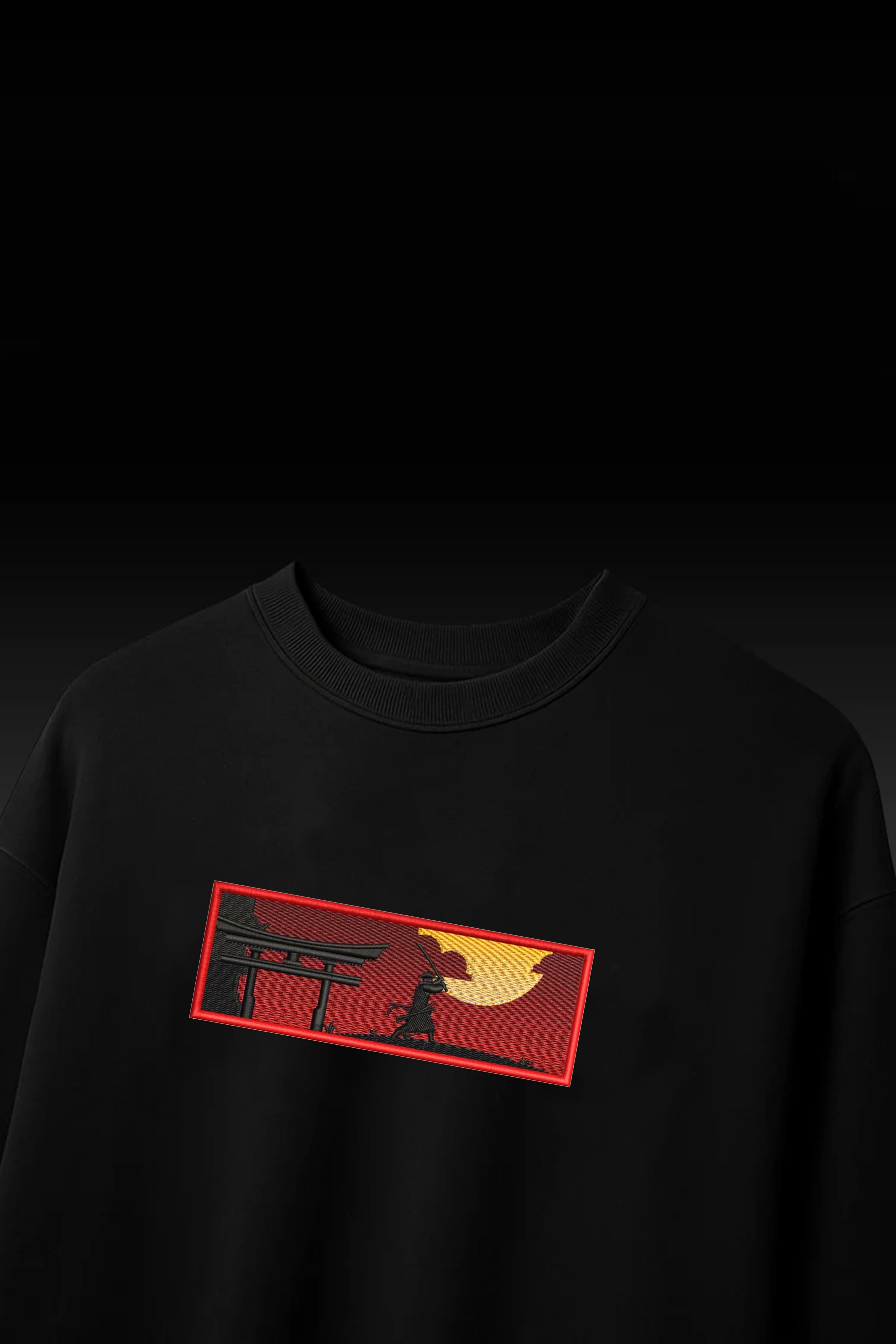 Samurai Sunset Embroidered Sweatshirt