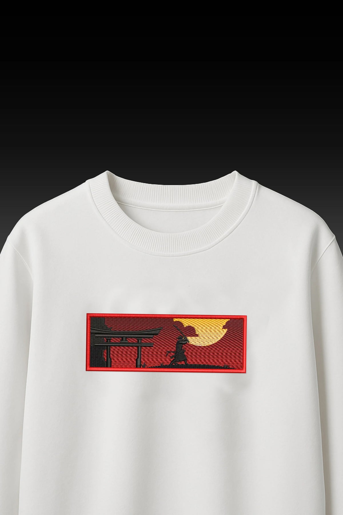 Samurai Sunset Embroidered Sweatshirt