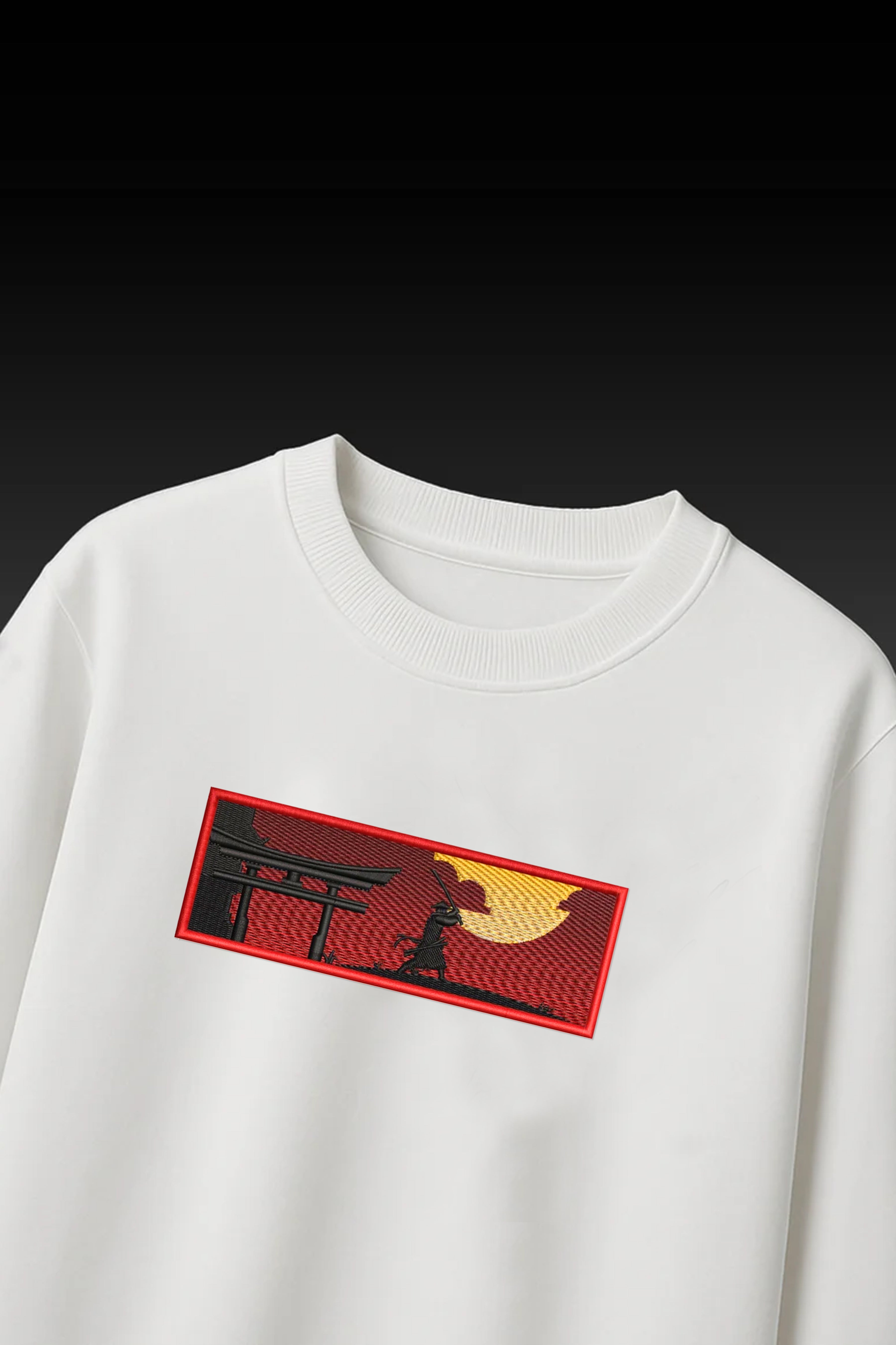 Samurai Sunset Embroidered Sweatshirt