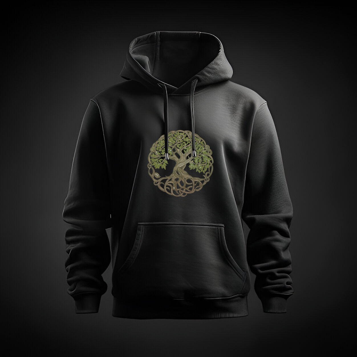 Embroidered Tree of Life Hoodie – Celtic Nature Symbol