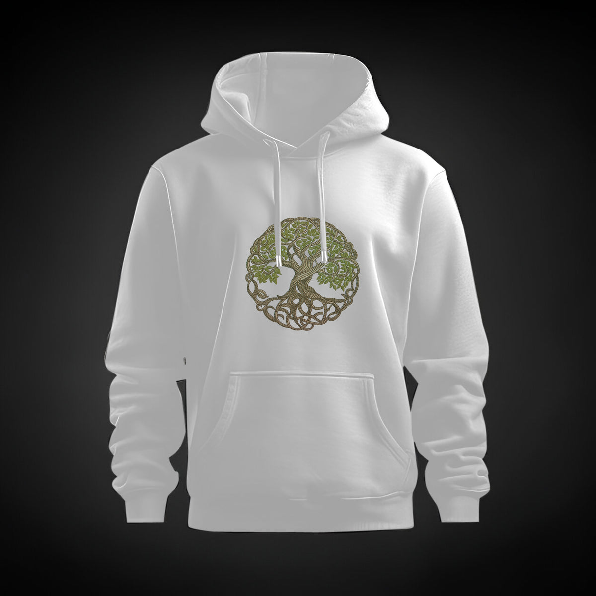 Embroidered Tree of Life Hoodie – Celtic Nature Symbol